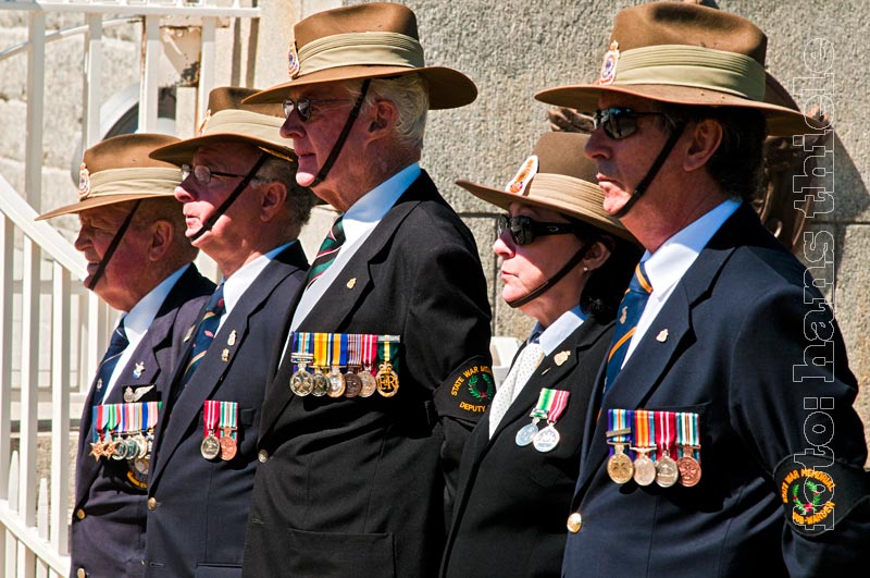 Zeremonie von Veteranen am War Memorial, Perth