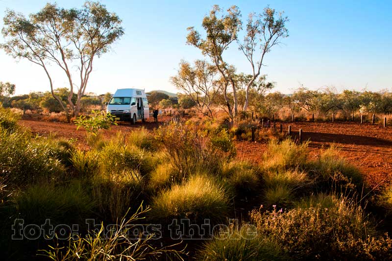 Karijini NP: einfaches Camping in der Dales Camping Area 